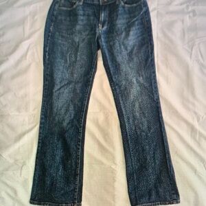 Old Navy Women's Straight Leg Jeans - Dark Blue